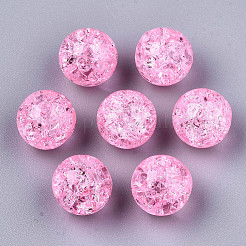 Transparent Crackle Acrylic Round Beads Strands&nbsp;LS-CCG-R002-12mm-05