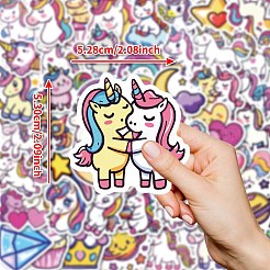 50Pcs Cartoon Unicorn Paper Sticker&nbsp;STIC-C012-03