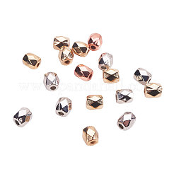 CCBプラスチックビーズ  多面カット  ドラム  ミックスカラー  4x3.5mm  穴：1.5mm  300個/袋  1bag /カラー  3色  900個/箱&nbsp;CCB-CJ0001-04