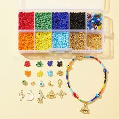 DIY Evil Eye Bracelet Necklace Making Kit&nbsp;DIY-FS0004-28