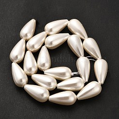 Electroplate Shell Pearl Beads Strands&nbsp;BSHE-G010-10x20mm-01