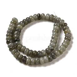 天然石ラブラドライトビーズ連売り  ロンデル  10x6~6.5mm  穴：1mm  約59~61個/連  14.57~15.16インチ（37~38.5cm）&nbsp;G-G102-C06-01