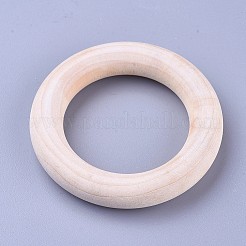 未完成の木製フレームコネクター  マクラメ木製リング  環状の  カーキ  55x9mm  内径：36mm&nbsp;LS-X-WOOD-F002-01-55mm