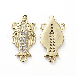 Brass Micro Pave Cubic Zirconia Chandelier Component Links&nbsp;ZIRC-G157-34G
