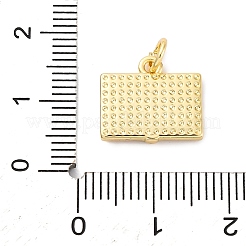 真鍮チャーム  ハートのテープ  エナメル  長持ちメッキ  18KGP本金メッキ  13.5x12mm  穴：3mm&nbsp;ENAM-H001-04D-G