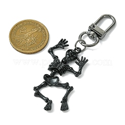 合金ペンダント装飾  スケルトン  ブラック  8.5cm&nbsp;HJEW-JM02212