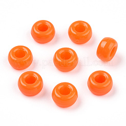 不透明なアクリルビーズ  ロンデル  ダークオレンジ  7x4mm  穴：3mm  約3681個/405g&nbsp;LS-KY-T025-03-F05