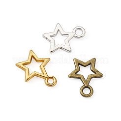 合金チャーム  スター  ミックスカラー  12x9.5~10x1.5mm  穴：1.5~2mm  4色  100個/カラー  400個/セット&nbsp;PALLOY-CD0001-03