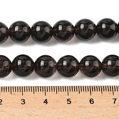 天然石スモーキークォーツビーズ連売り  ラウンド  10mm  穴：0.8mm  約38個/連  14.65インチ（37.2cm）&nbsp;G-C265-A01-10mm-01