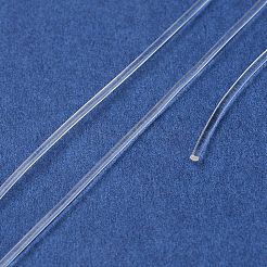 韓国の丸い弾性クリスタルストリング  弾性ビーズ糸  ストレッチブレスレット作り用  透明  1mm  4 m /ロール&nbsp;EW-C001-01F