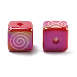 Christmas Theme UV Plating Acrylic Beads&nbsp;OACR-M022-08E