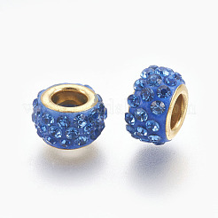 Handmade Polymer Clay European Beads&nbsp;CLAY-O002-01G-A