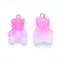 Gradient Color Opaque Resin Pendants&nbsp;RESI-R433-01