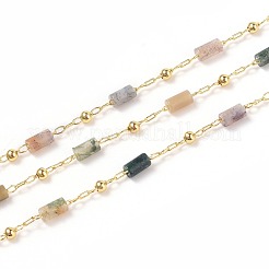 Natural Moss Agate Handmade Beaded Chains&nbsp;CHC-K008-C01