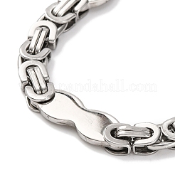 201 Stainless Steel Gourd Byzantine Chain Necklace&nbsp;NJEW-F222-33P