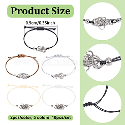 10Pcs 5 Colors 304 Stainless Steel Macrame Pouch Bracelet Making for Stone Holder&nbsp;AJEW-UN00038