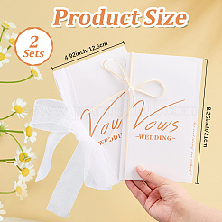 2Pcs Paper Wedding Vows Cards&nbsp;AJEW-CP0011-25B