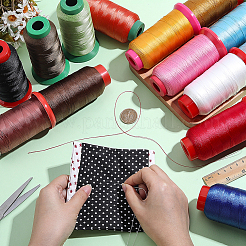 14 Rolls 14 Colors Round Nylon Thread&nbsp;NWIR-PH0002-55
