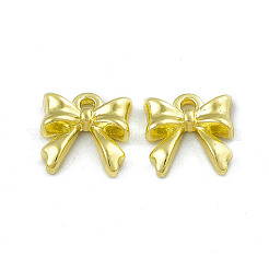 ラックメッキ合金ペンダント  ちょう結びチャーム  ライトゴールド  11x10.5x3mm  穴：1.5mm&nbsp;PALLOY-I216-08LG