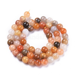 Natural Golden Silk Jade Beads Strands&nbsp;G-K410-07-6mm