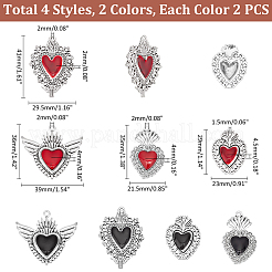 16Pcs 8 Styles Gothic Themed Alloy Pendants&nbsp;ENAM-UN0001-09