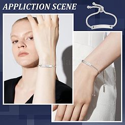 DIY Blank Rectangle Link Slider Bracelet Making Kit&nbsp;STAS-UN0039-30