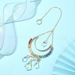 Glass Teardrop Pendant Decorations&nbsp;HJEW-JM01167