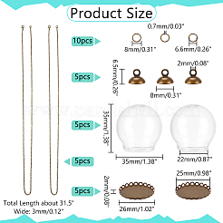 DIY Wish Bottle Pendant Necklace Making Kit&nbsp;DIY-NB0009-22