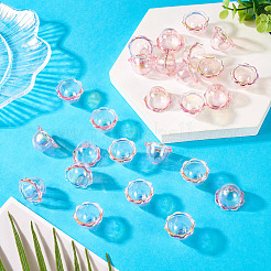 30Pcs UV Plating Acrylic Bead Caps&nbsp;PACR-TA0001-20C