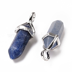 Dyed & Heated Natural Blue Aventurine Pointed Pendants&nbsp;G-K329-62P