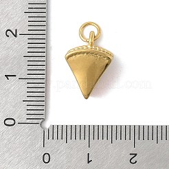 304ステンレススチールエナメルチャーム  ハートチャーム付きケーキ  丸カン付き  ゴールドカラー  15x10x10mm  穴：3mm&nbsp;LS-STAS-V013-01G
