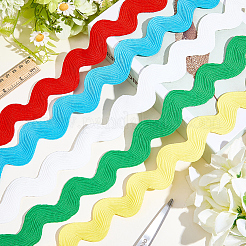 10 Yards 5 Colors Polyester Ribbons&nbsp;SRIB-GF0001-56B