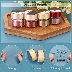 Nylon Beading Thread&nbsp;NWIR-WH0005-10T