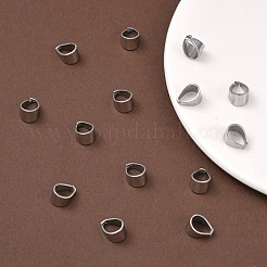 変色しにくい304ステンレススチールのスナップオンベイル  ステンレス鋼色  12x10x7mm  ピン：1mm&nbsp;STAS-R065-34