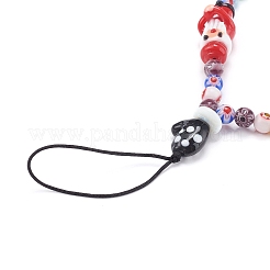 Handmade Lampwork Beaded Mobile Straps for Christmas&nbsp;HJEW-JM00446-05