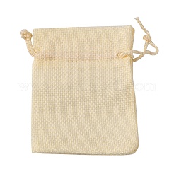 黄麻布ラッピングポーチ巾着袋  レモンシフォン  9x7cm&nbsp;ABAG-Q050-7x9-13