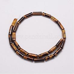 天然石&染め加工タイガーアイビーズ連売り  コラム  4~4.5x13mm  穴：1mm  約30個/連  15.74インチ&nbsp;G-P230-32-4x13mm