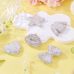 5Pcs 5 Styles Handmade Polymer Clay Pendants&nbsp;RB-BT0001-05C