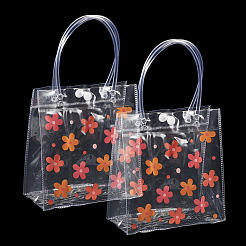 Rectangle Transparent Printed PVC Plastic Gift Tote Bags&nbsp;ABAG-TADJ0002-002B