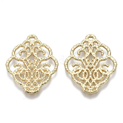 合金細線参加者のリンク  花  ライトゴールド  27.5x22x1mm&nbsp;PALLOY-R116-30