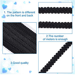 13M Polyester Centipede Lace Ribbons&nbsp;SRIB-WH0011-223C