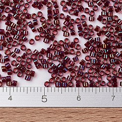 MIYUKIデリカビーズ  シリンダー  日本製シードビーズ  11/0  （db1751)赤い裏地トパーズab  1.3x1.6mm  穴：0.8mm  約9000個/45g&nbsp;LS-SEED-J020-DB1751