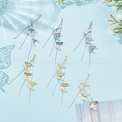 8Pcs 2 Colors Brass Chain Tassel Big Pendants&nbsp;KK-ME0003-55