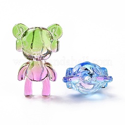Two Tone Transparent Acrylic Beads&nbsp;OACR-P011-11A