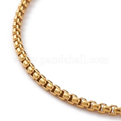 PVD Vacuum Plating 304 Stainless Steel Box Chain Bracelets&nbsp;BJEW-JB05795