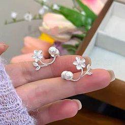 Alloy & Plastic Pearl Stud Earrings&nbsp;FS-WG98E52-01