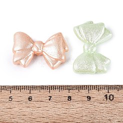スプレー塗装された、質感のある不透明なアクリルビーズ  蝶結び  ミックスカラー  20.5x29x7mm  穴：2mm  約215個/500g&nbsp;OACR-N160-15