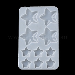 スターカボション DIY シリコンモールド  レジン型  UVレジン用  エポキシ樹脂工芸品作り  ホワイト  197x155x5mm  内径：19~43mm&nbsp;LS-SIMO-R002-05