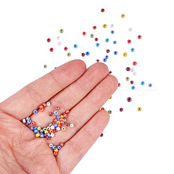 混合された12/0円形ガラスシードビーズ  ミックスカラー  2mm  穴：1mm  約12500個/箱&nbsp;SEED-PH0006-2mm-06