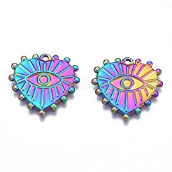Rainbow Color 304 Stainless Steel Pendants Enamel Settings&nbsp;STAS-S119-089